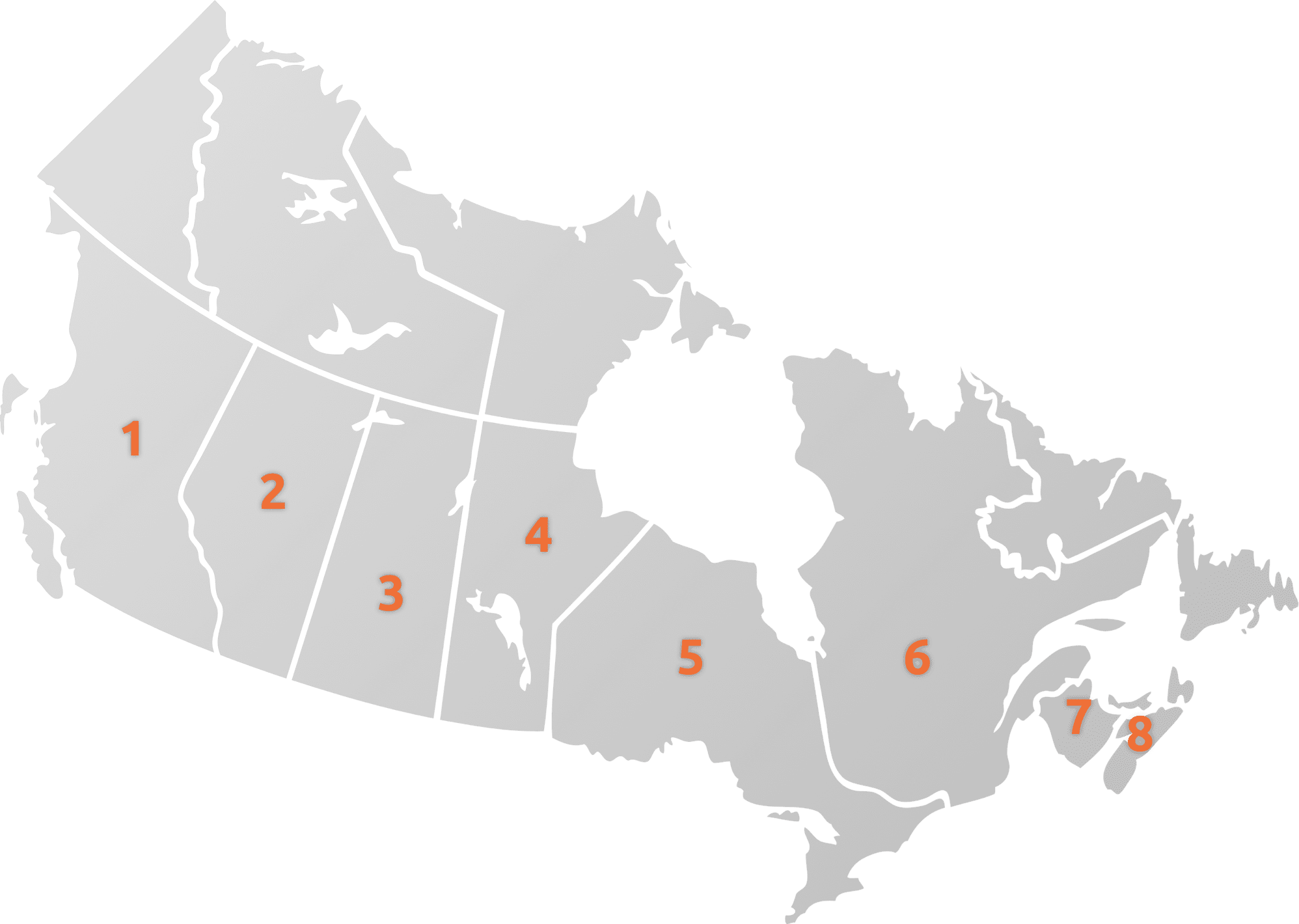 Map of Canadian Provinces